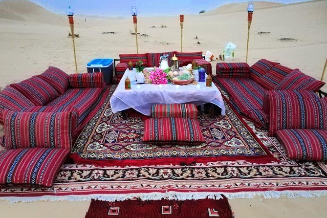 Abu Dhabi Private Desert Romantic Dune Dinner with Dune Bashing - The sunset photo stop on the top dune