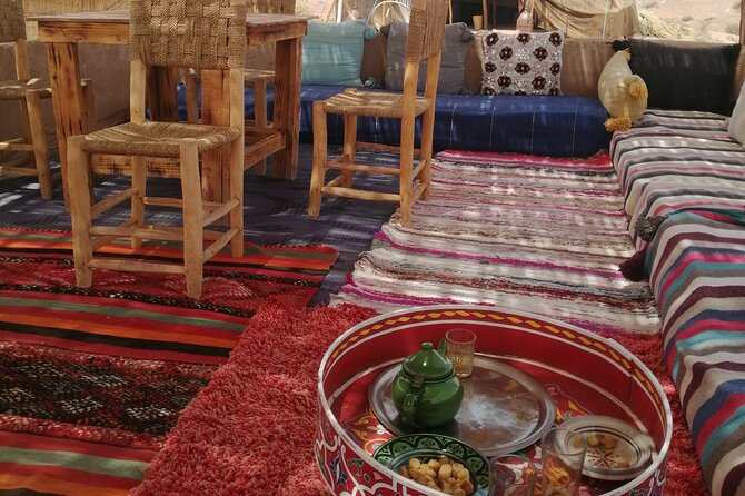 Agafay Desert sunset Dinner & Fire Show - from Marrakech - Mint tea, sunset, and the camp welcome