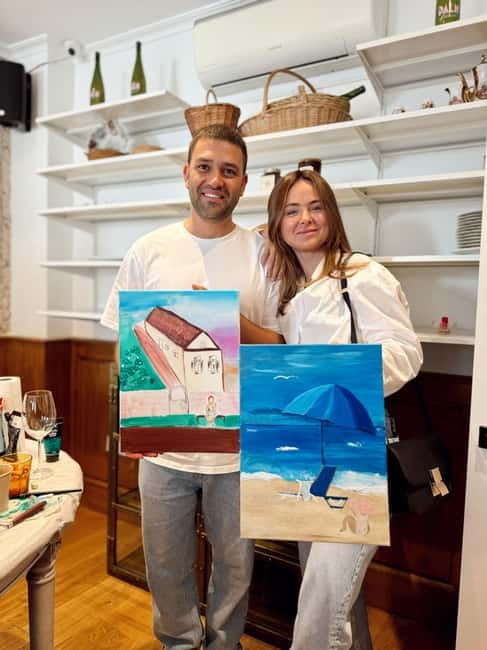 Alicante: Private Art Experience for Couples – Paint & Sip - What Happens During the Two Hours
