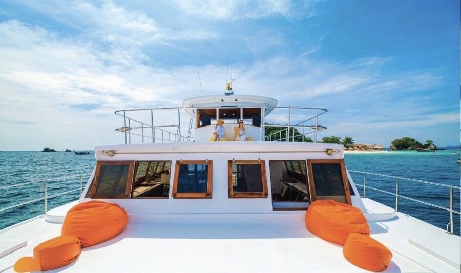 Amazing Coral Island & Sunset Dinner with Power Catamaran - Laem Krating at sunset