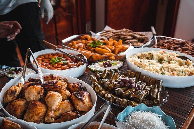 Athens Sunset Dinner Cruise – Swim Stop, Dinner & Open Bar - Dinner on a traditional wooden boat