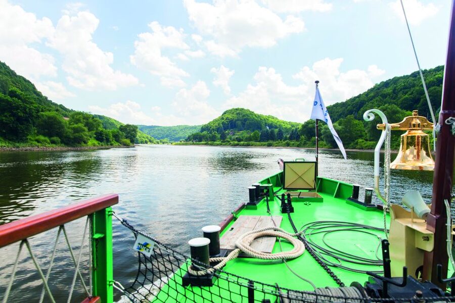 Bad Schandau: Romantic end of the day tour (L33) - When the boat heads toward Königstein