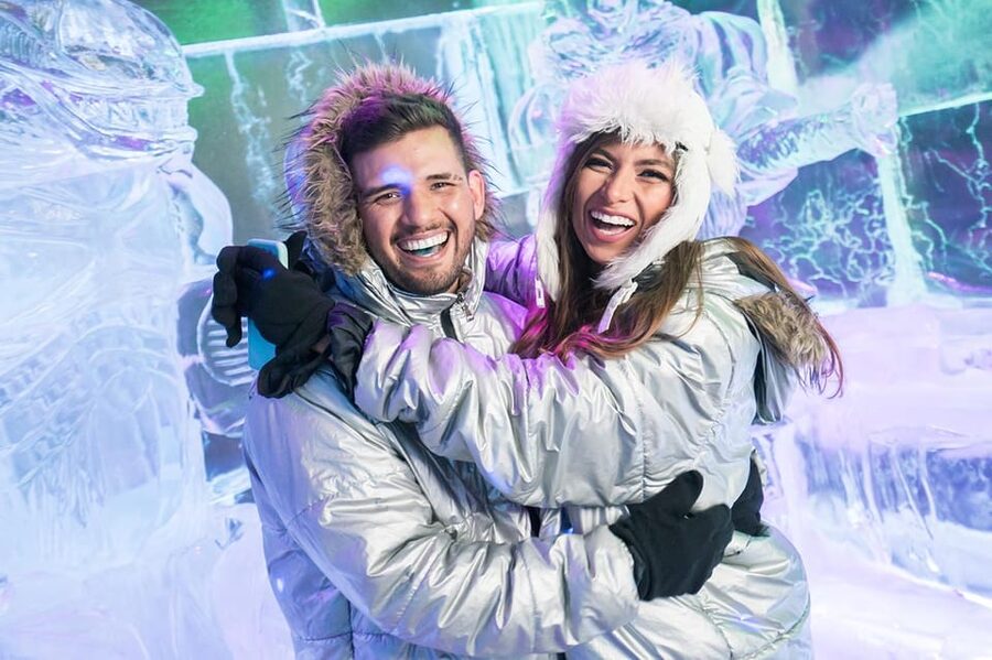 Barcelona: Ice Bar and Terrace Drinks Romantic Package - The cocktail and the ice-glass detail