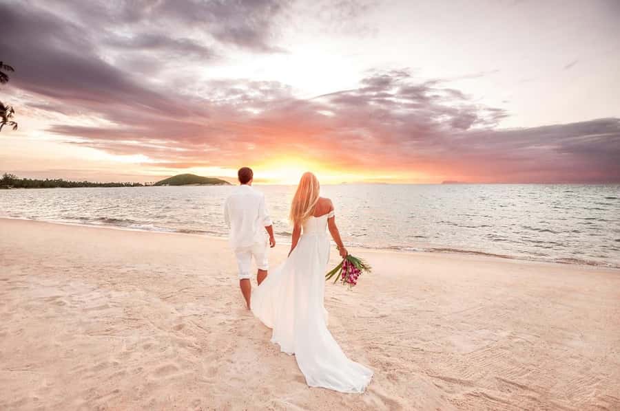 Beach Proposal at My Beach Resort - The beach arrangement and the moment itself