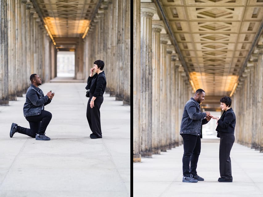Berlin Love Story: Surprise Proposal Photography Session - Choosing a different Berlin setting