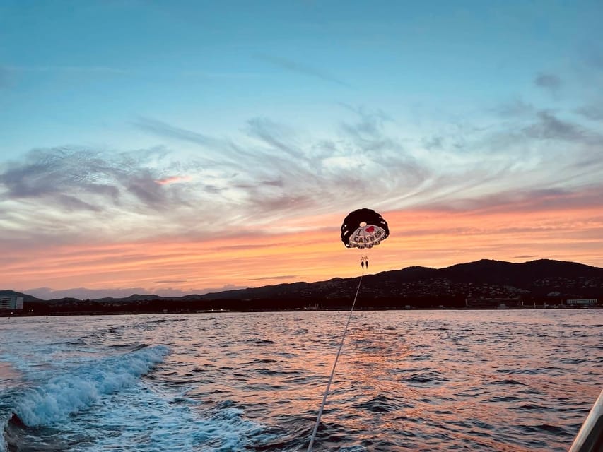 Cannes: Parasailing Experience for Couples, Family & Friends - The View from Cannes Toward Mandelieu