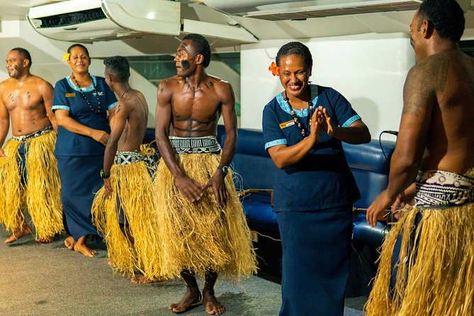 Captain Cook Cruises Fiji - Sunset Dinner Cruise - The ship: pleasant from a distance, mixed up close