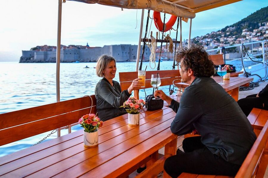 Dubrovnik: Sunset Dinner Cruise around the Old Town - A traditional Croatian dinner served at sea