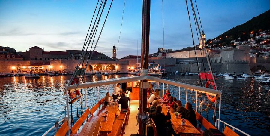 Dubrovnik: Sunset Dinner Cruise around the Old Town - How the $91 price compares with a Dubrovnik dinner
