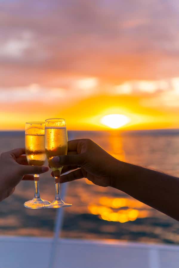 Fiji: Captain Cook Cruises Sunset Dinner Cruise with Lobster - Sailing past the islands at sunset