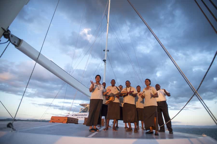 Fiji: Captain Cook Cruises Sunset Dinner Cruise with Lobster - What happens from hotel pickup to the marina