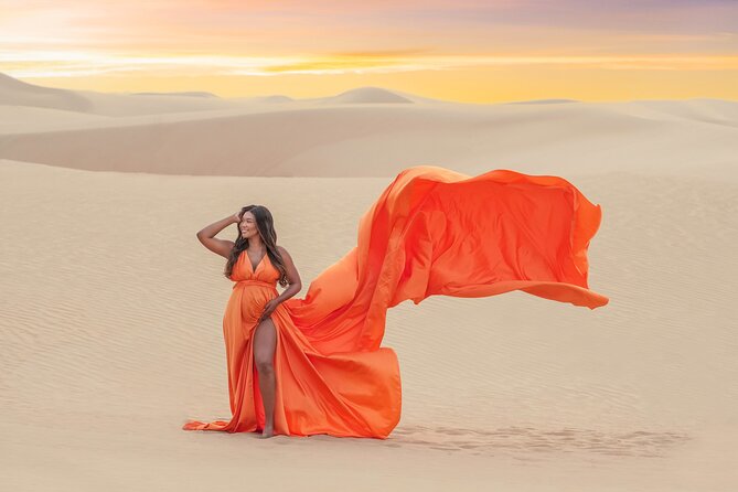 Flying dress photoshoot Dubai Solo, Couple and Group Session - Why the Dubai desert works so well for flying-dress photos