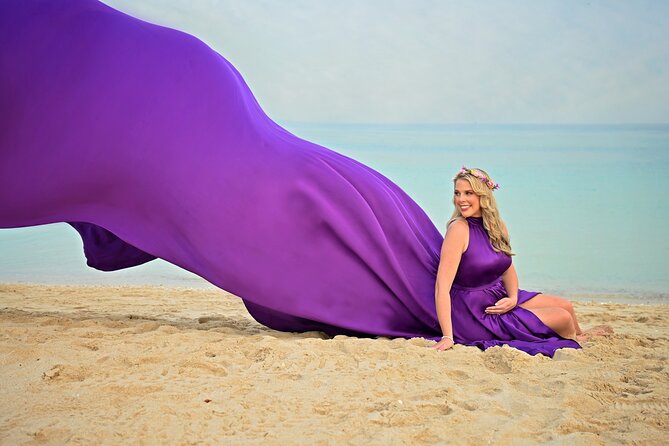 Flying dress photoshoot Dubai Solo, Couple and Group Session - What happens at the desert location