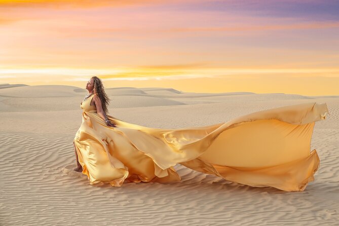 Flying dress photoshoot Dubai Solo, Couple and Group Session - Hotel pickup begins the three-hour session