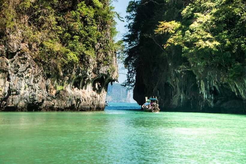 From Ao Nang Hong Island Longtail Cruise with Sunset Dinner - The glow at Koh Raeng