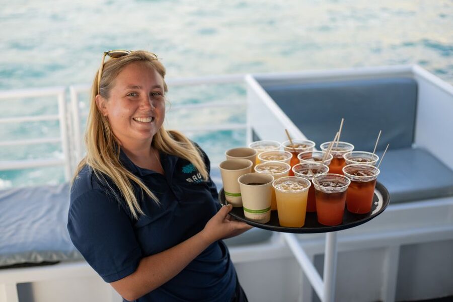 From Ma'alaea: Sunset Dinner Cruise Aboard the Quicksilver - Picking a seat on the double-deck catamaran