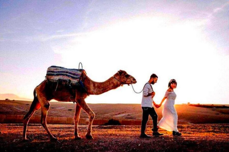 From Marrakech: Agafay Desert Sunset Dinner with Live Show - Music, dancing, and the fire show