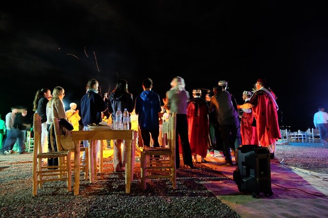 From Marrakech: Quad sunset dinner Experience & show - Berber Music and the Fire Show