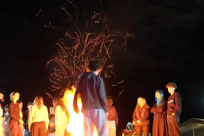 From Marrakech: Quad sunset dinner Experience & show - Tea, Pool Time, and the Desert Camp