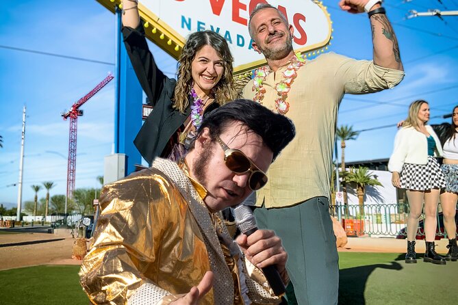 Gold Elvis Wedding or Vow Renewal at Las Vegas Sign - What the keepsakes add to the $98 price