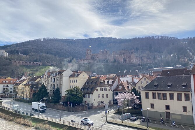 Heidelberg Old Town: Romantic Walking Tour & Game - Liebesstein and the view toward Heidelberg Castle
