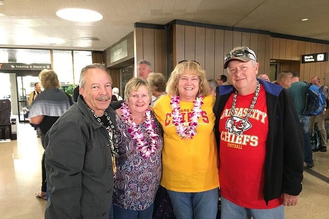 Honeymoon Airport Lei Greeting on Kona Hawai'i - A lei greeting before the Kona vacation begins