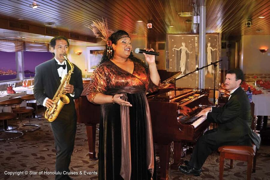 Honolulu: Nova Five Star Sunset Dinner Cruise with Live Jazz - Boarding at Aloha Tower and setting sail at 5:30 PM