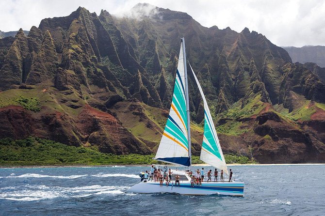 Kauai: Leila Na Pali Sunset Dinner Sail - Leaving Port Allen Marina on the Leila