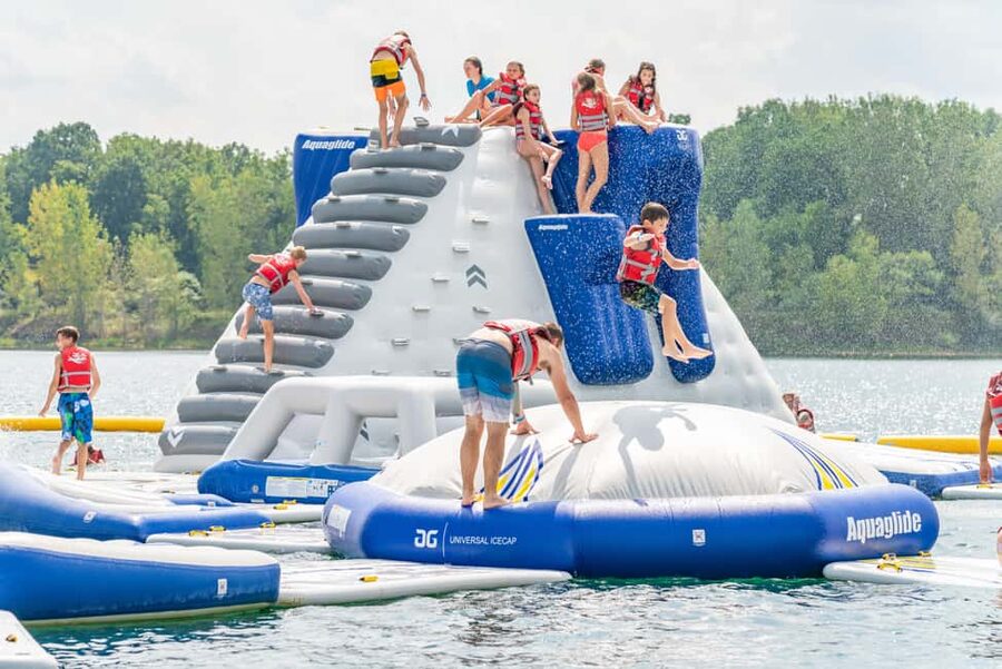 Kent: Ticket for Two - Aqua Park Inflatable Water Course - A Floating Obstacle Course in Kent