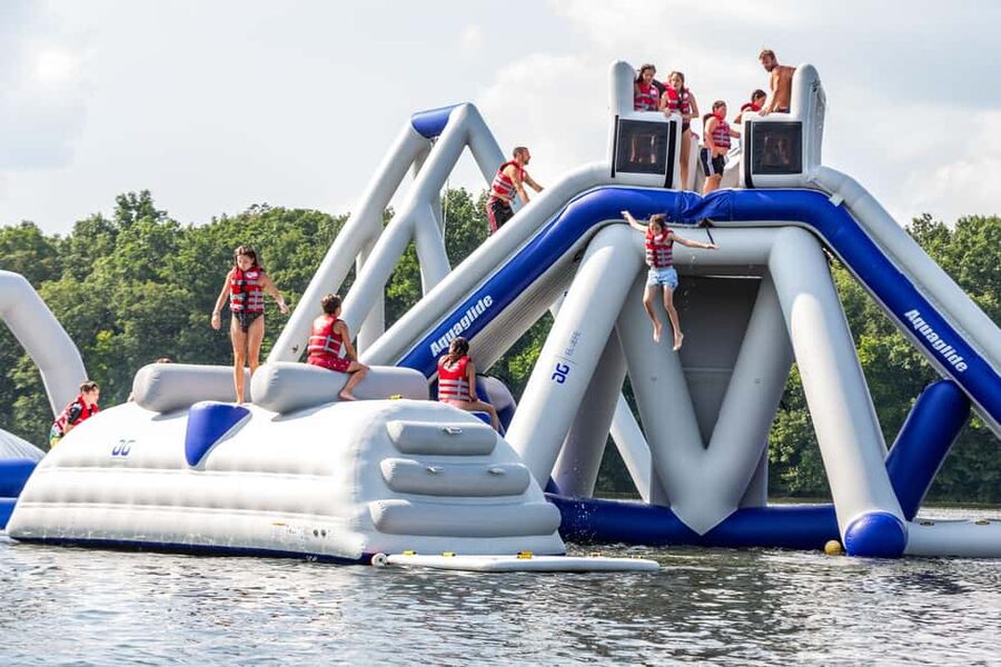 Kent: Ticket for Two - Aqua Park Inflatable Water Course - Changing Rooms, Lockers, and Wetsuit Choice
