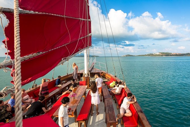 Koh Samui Romantic Sunset Cruise Tour By Red Baron Chinese Sailboat - Dinner, fruit, and drinks on the Red Baron