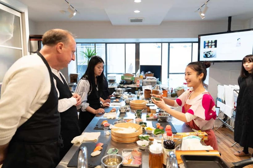 Kyoto: Enjoy Sushi & Market Tour! Best for Family & Couple! - Dashi and miso soup add depth to the meal
