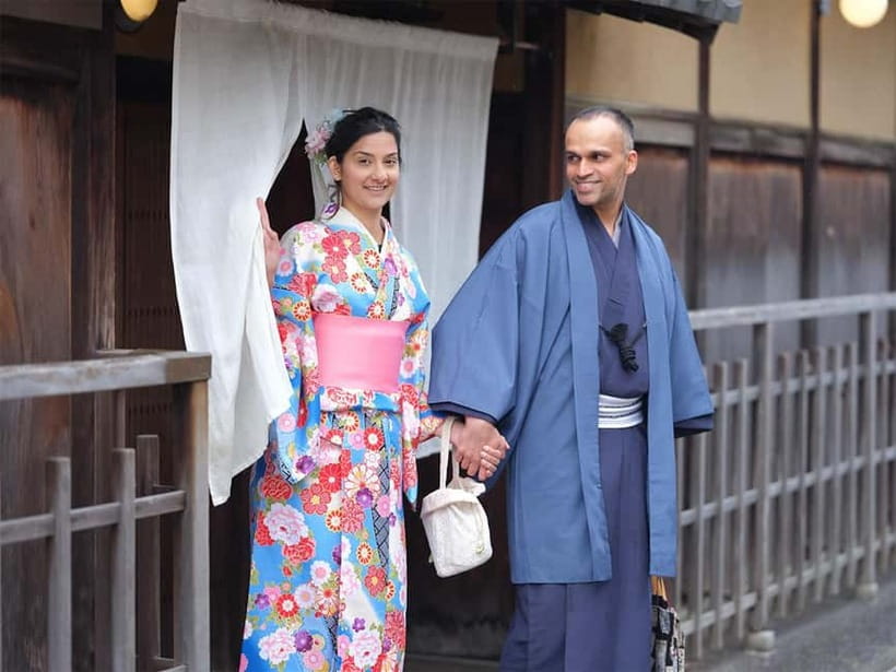 Kyoto Kimono Rental mimosa ｜Kimono/Yukata Rental Couple Plan - Dressing for a Kyoto day out