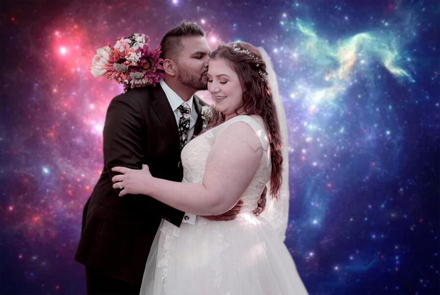 Las Vegas: Cosmic Space Wedding + Spectacular Photography - What Happens During the 45 Minutes