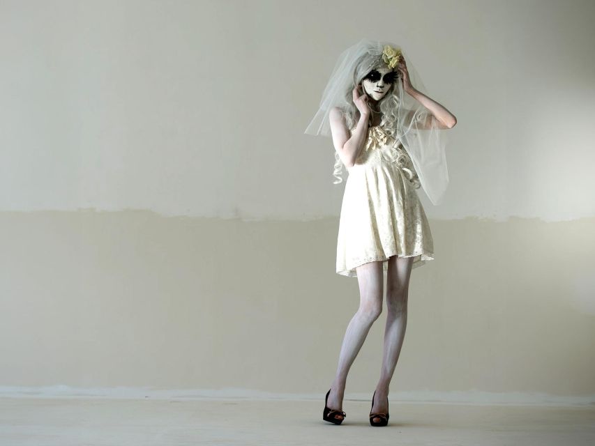 Las Vegas: Haunted House Wedding Ceremony + Photography - The video chapel creates the mood