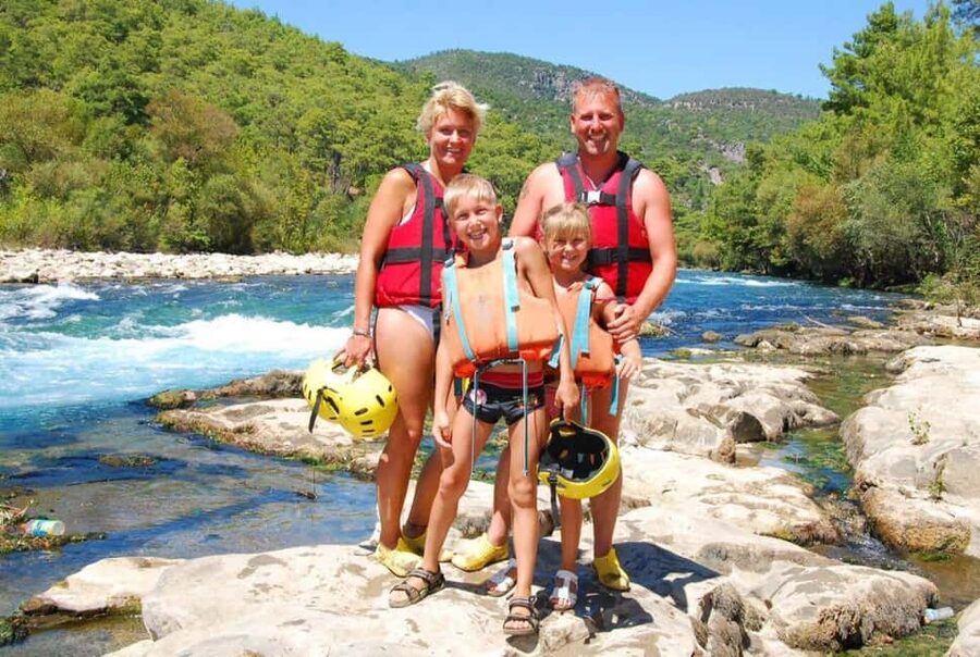 LC Rafting Tour for Families and Couples W/Lunch - Getting fitted and learning the basics