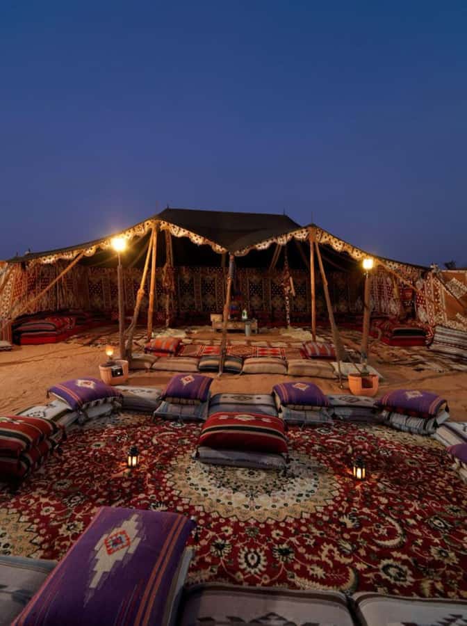 Marrakech: Agafay Desert Magic Sunset Dinner & Live Show - Mint tea, camp life, and the sunset