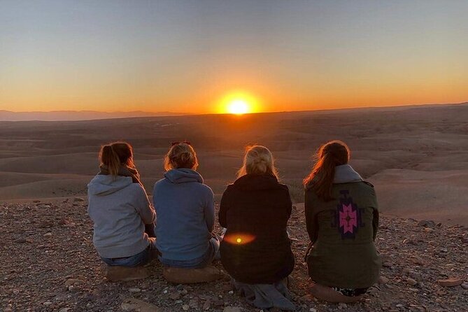 Marrakesh: Sunset Dinner in Agafay Desert with Show & Transfers - Arriving at the camp as the light changes