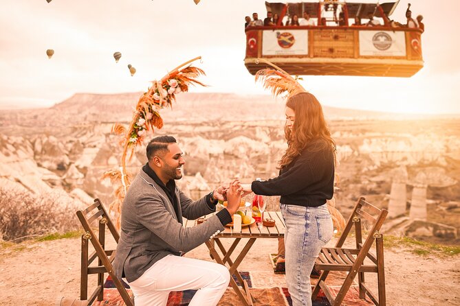 Marriage Proposal and Photoshoot in Cappadocia with Balloon view - Pickup makes the plan easier