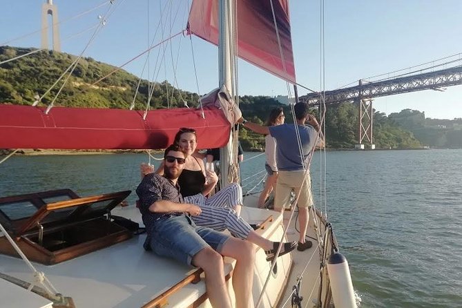 Marriage proposal on a Vintage Sailboat - Belém Tower from the Tagus