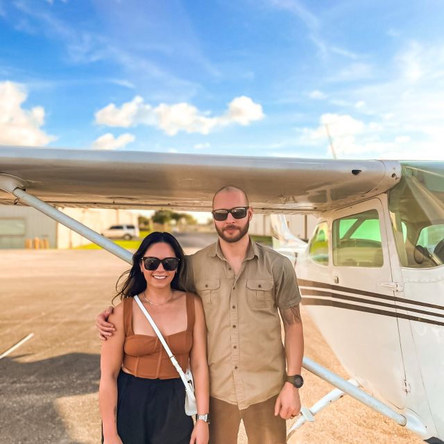 Miami Beach: Romantic Sunset Flight with Champagne - Miami Beach, South Pointe, and the city skyline