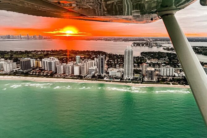 Miami Beach: Romantic Sunset Private Airplane Tour with Champagne - Key points to know before booking