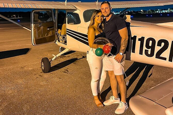 Miami Beach: Romantic Sunset Private Airplane Tour with Champagne - Key Biscayne from above