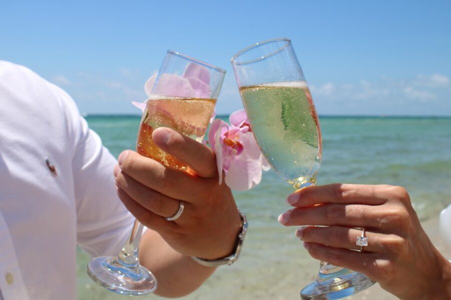 Miami: Beach Wedding or Renewal of Vows - Roses, champagne, and 50 photographs