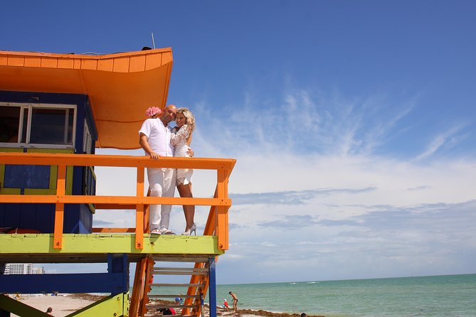 MIAMI Beach Wedding or Vow Renewal Ceremony - The Rose Bouquet and Champagne Toast