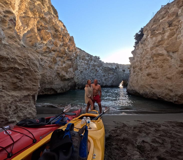 Milos: Romantic Semi Private Sunset Kayaking Tours - Weather, cancellations, and route changes
