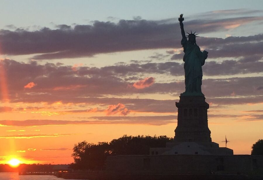 NYC: Romantic Valentine's Day Champagne Cruise - The Statue of Liberty from the harbor