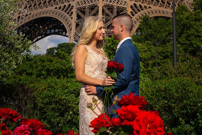 Paris Eiffel Tower Wedding Vows Renewal Ceremony with Photo Shoot - What you receive for $507.94