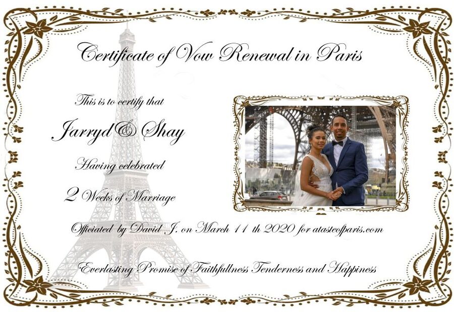 Paris: Wedding Vows Renewal Personal Photo or Video Shoot - The ceremony: your words, a poem, and a Paris backdrop