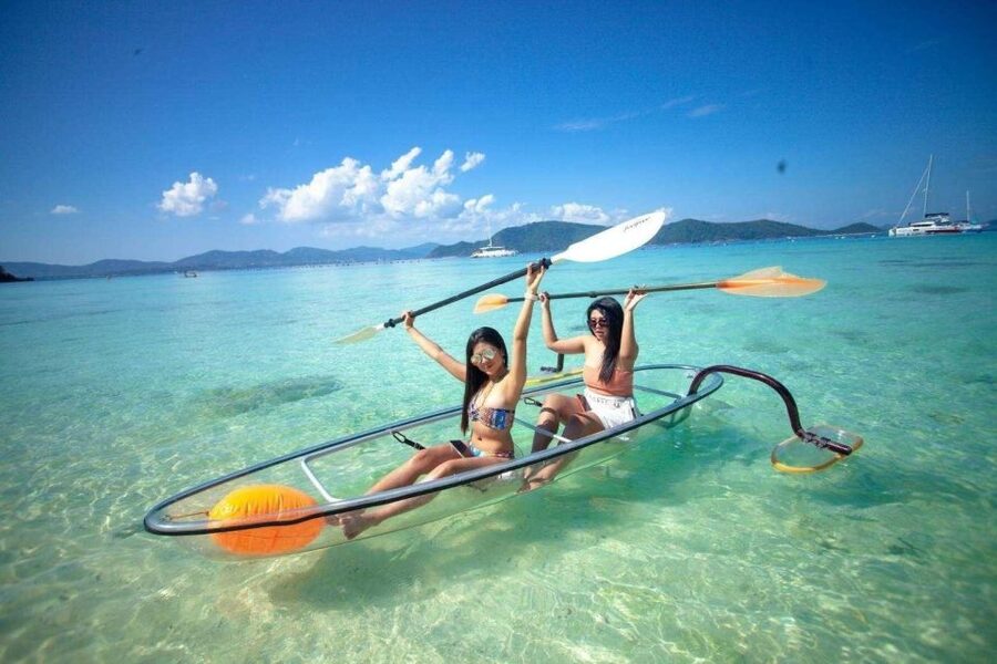 Phuket: Coral Island & Sunset Dinner by Sailing Catamaran - Snorkeling and sea sports: fun, but not guaranteed to be the focus